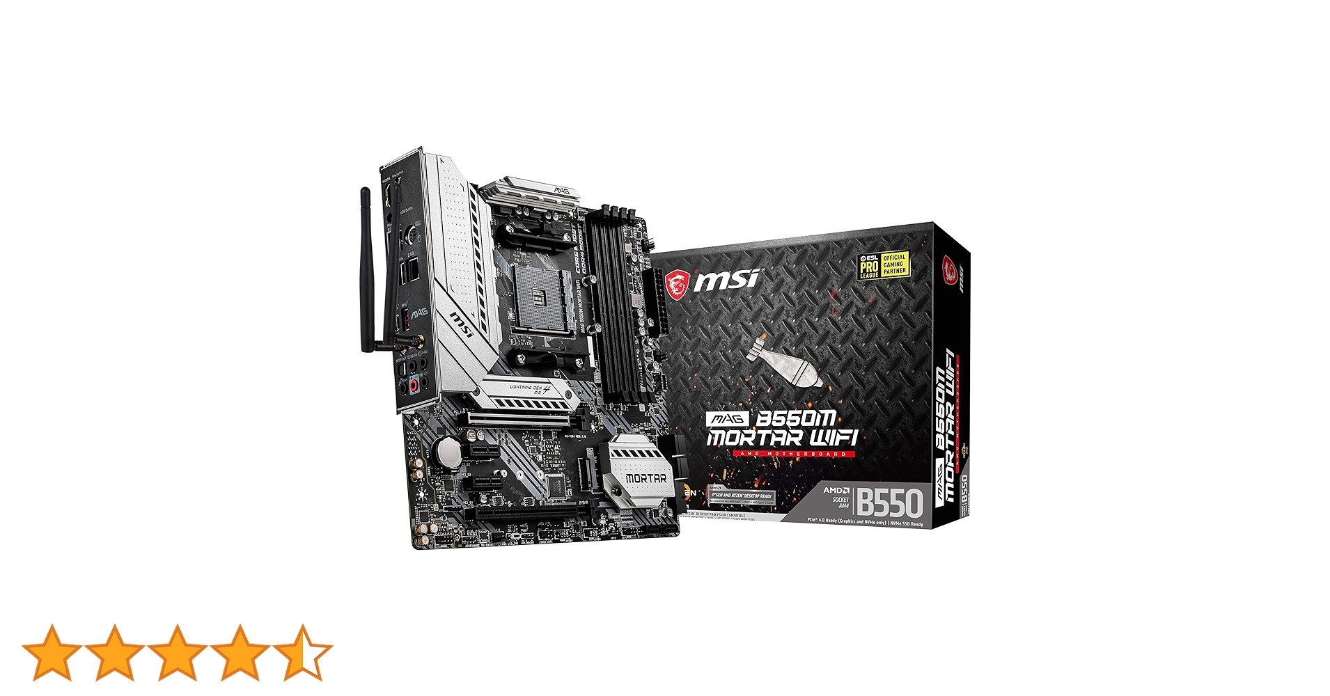 【クセ有り・セット】MSI MAG B550M MORTAR WIFI MSI MAG B550M MORTAR WIFI AMD AM4 DDR4 CF Lightning Gen 4 M